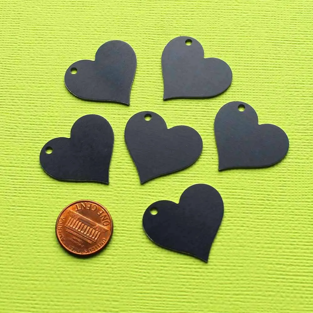 10 Aluminum Heart Stamping Blanks - 25mm x 25mm - Choose Your Color!