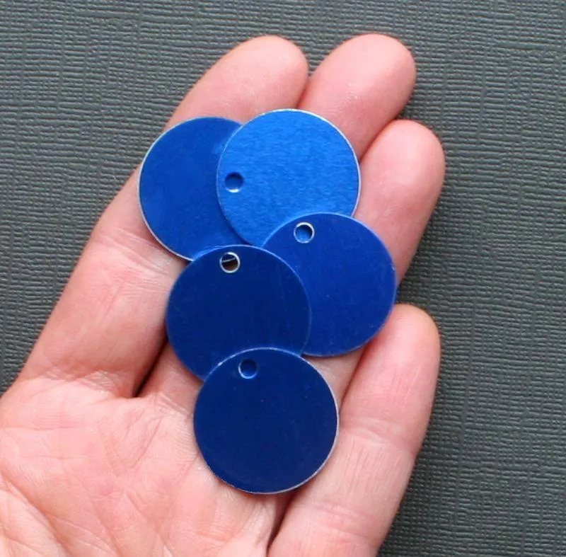 10 Round Aluminum Stamping Blanks - 25mm - Choose Your Color!