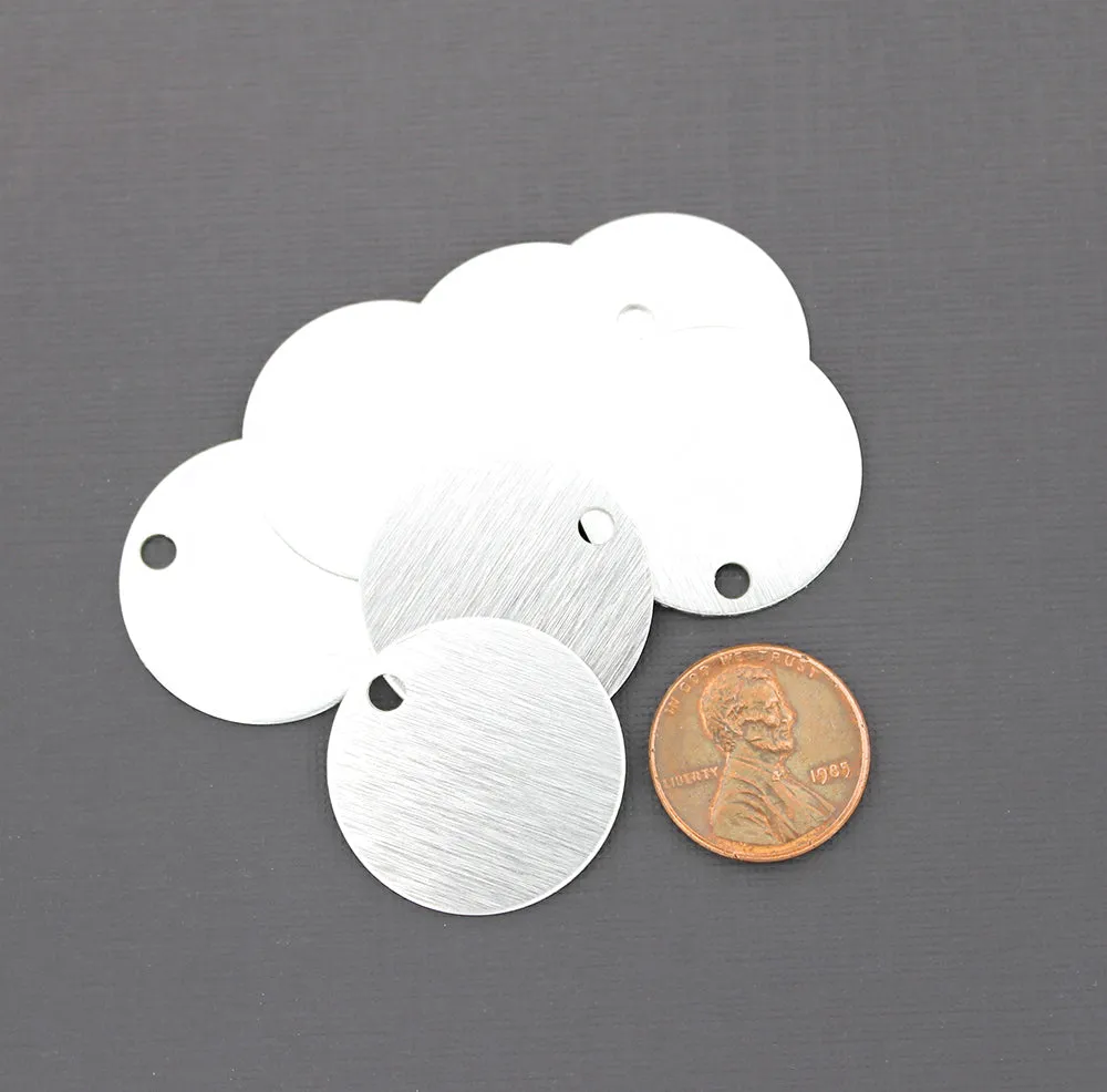 10 Round Aluminum Stamping Blanks - 25mm - Choose Your Color!