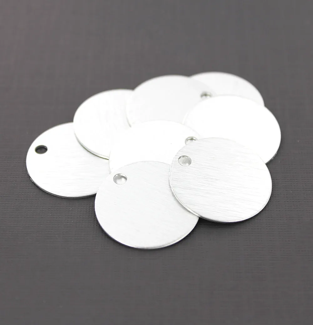 10 Round Aluminum Stamping Blanks - 25mm - Choose Your Color!