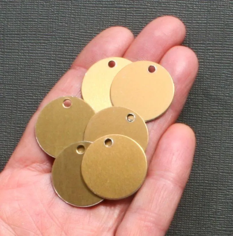 10 Round Aluminum Stamping Blanks - 25mm - Choose Your Color!