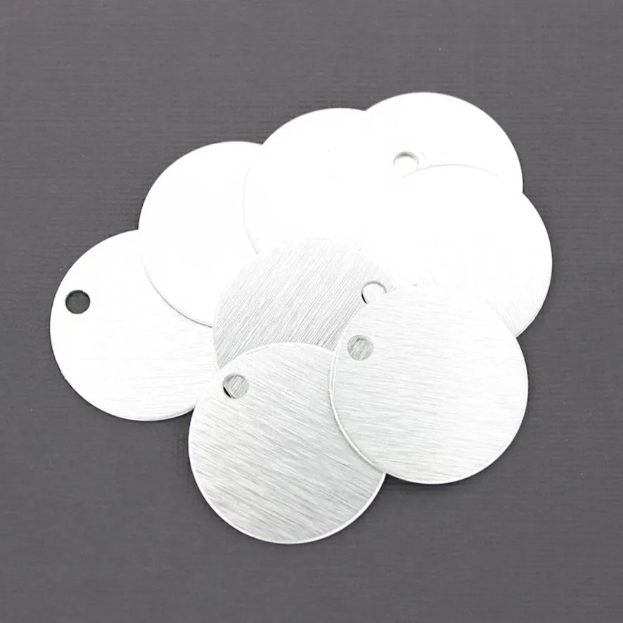10 Round Aluminum Stamping Blanks - 25mm - Choose Your Color!