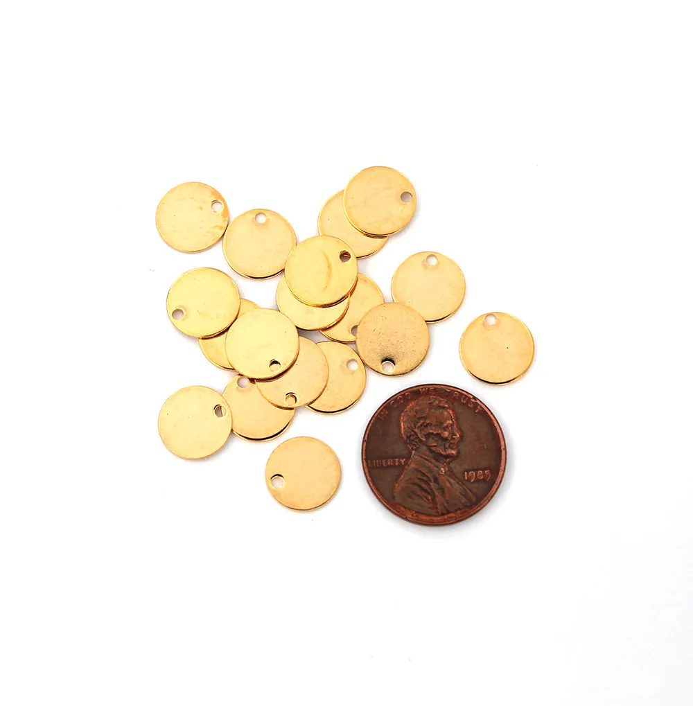 10 Round Stainless Steel Stamping Blanks - 10mm - Choose Your Color!
