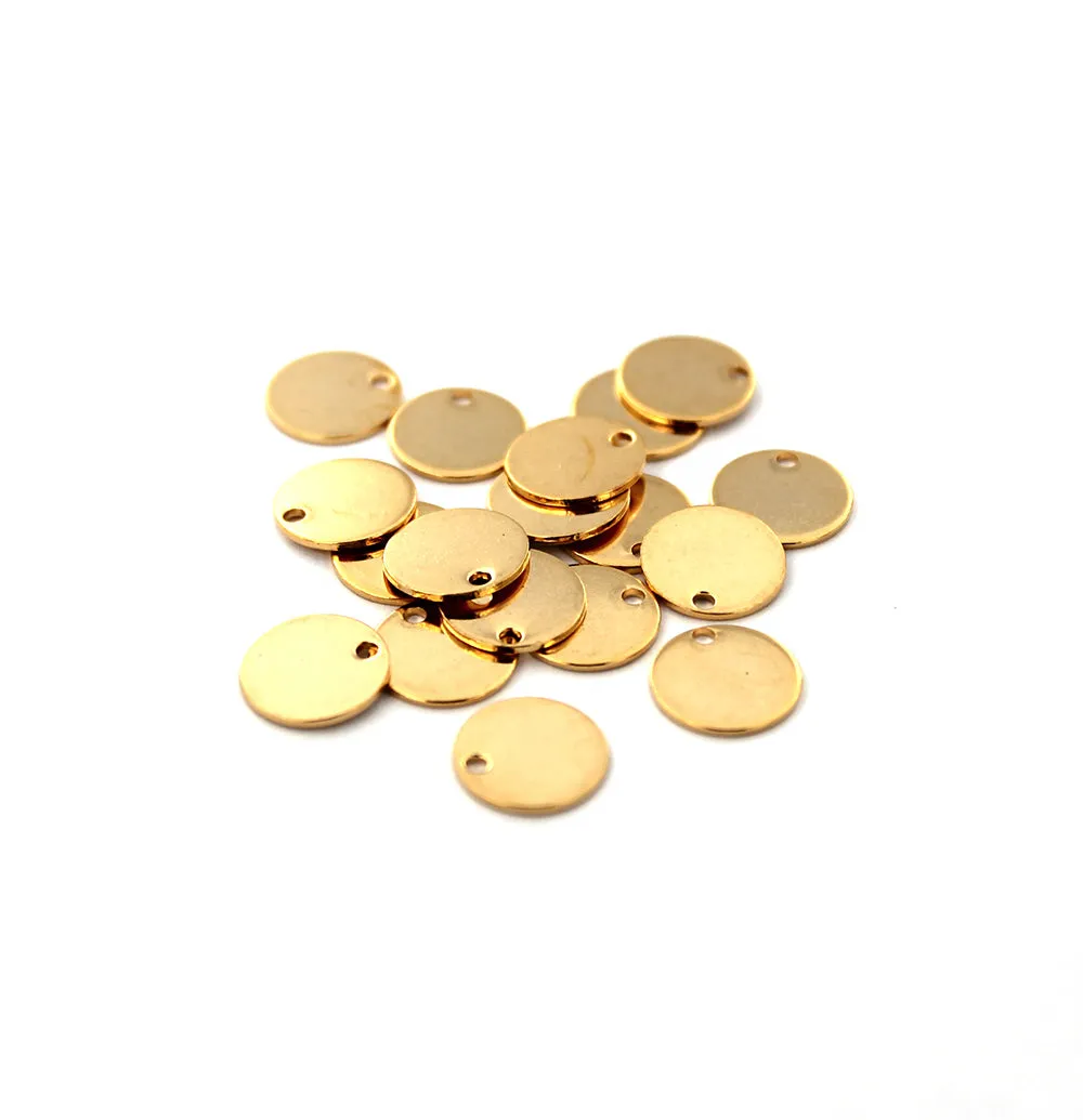 10 Round Stainless Steel Stamping Blanks - 10mm - Choose Your Color!