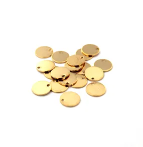 10 Round Stainless Steel Stamping Blanks - 10mm - Choose Your Color!