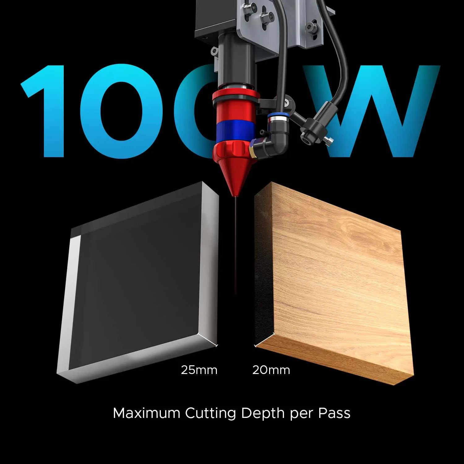100W CO2 Laser Cutter and Engraver with 700x500mm Engraving Area | Max-750
