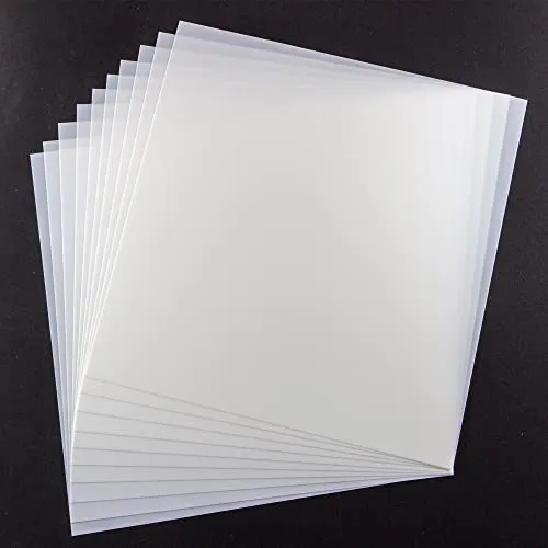 10PCS 7mil Blank Mylar Stencil Sheets,12X12 inch Milky Translucent PET Blank Stencils Sheets,Template Material for Cutting Machines, Laser Cutting, Food-Safe Craft Plastic