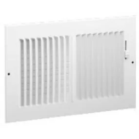 12 x 6-Inch 2-Way White Ceiling or Sidewall Diffuser