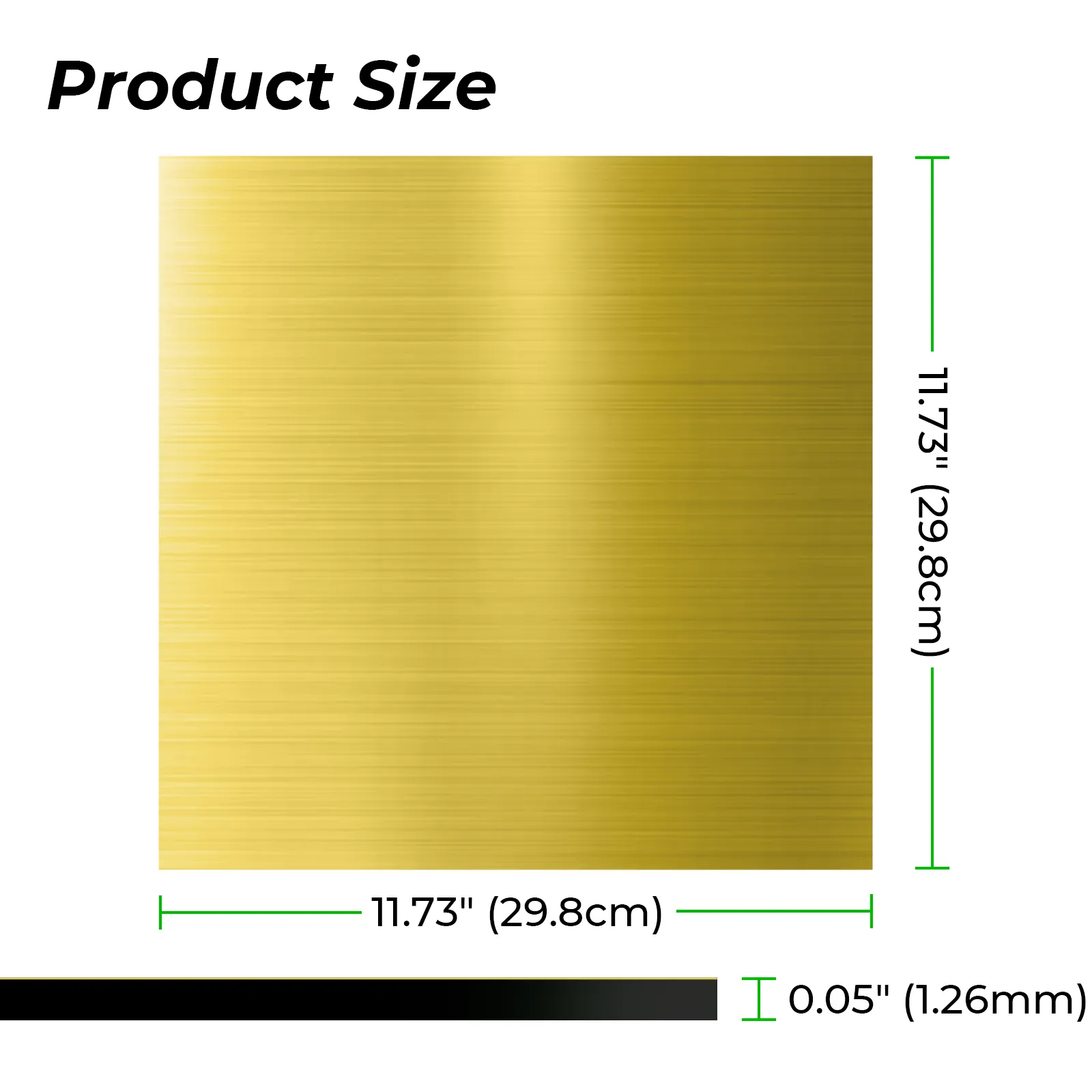 1/20" Laser Engraving Two-Tone Plastic Sheet Gold to Black (5pcs)