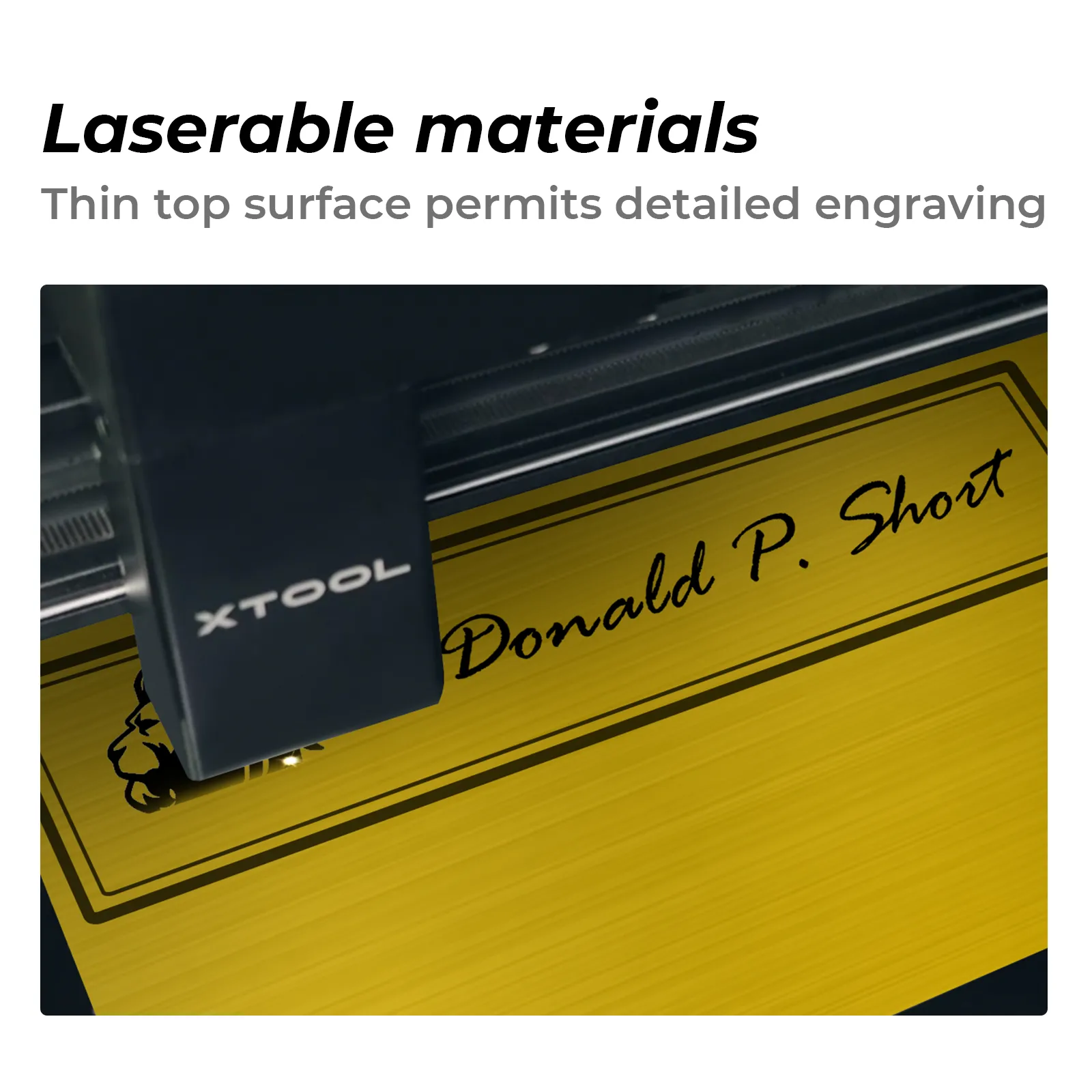 1/20" Laser Engraving Two-Tone Plastic Sheet Gold to Black (5pcs)