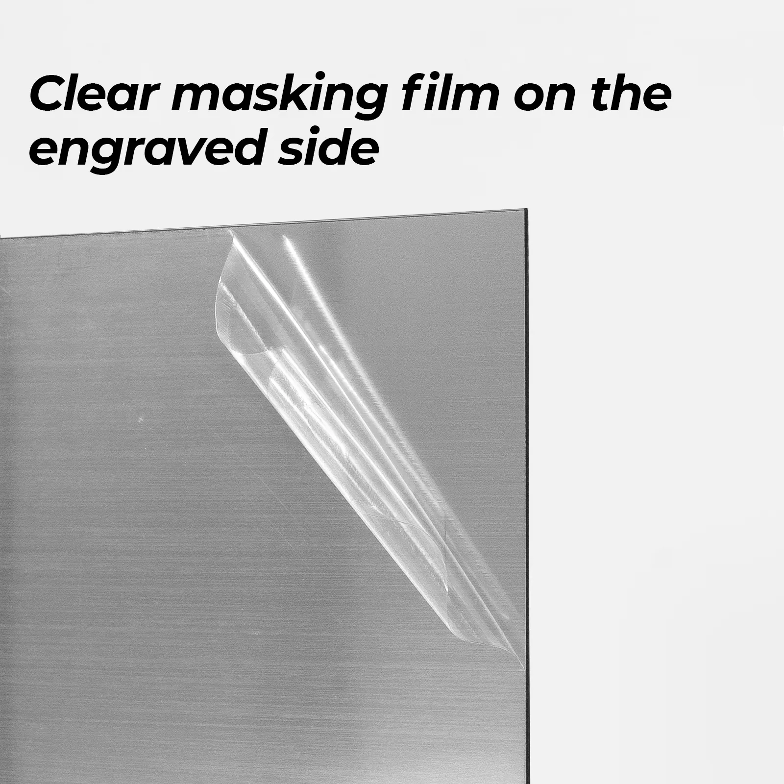 1/20" Laser Engraving Two-Tone Plastic Sheet Silver to Black Brushed (5pcs)