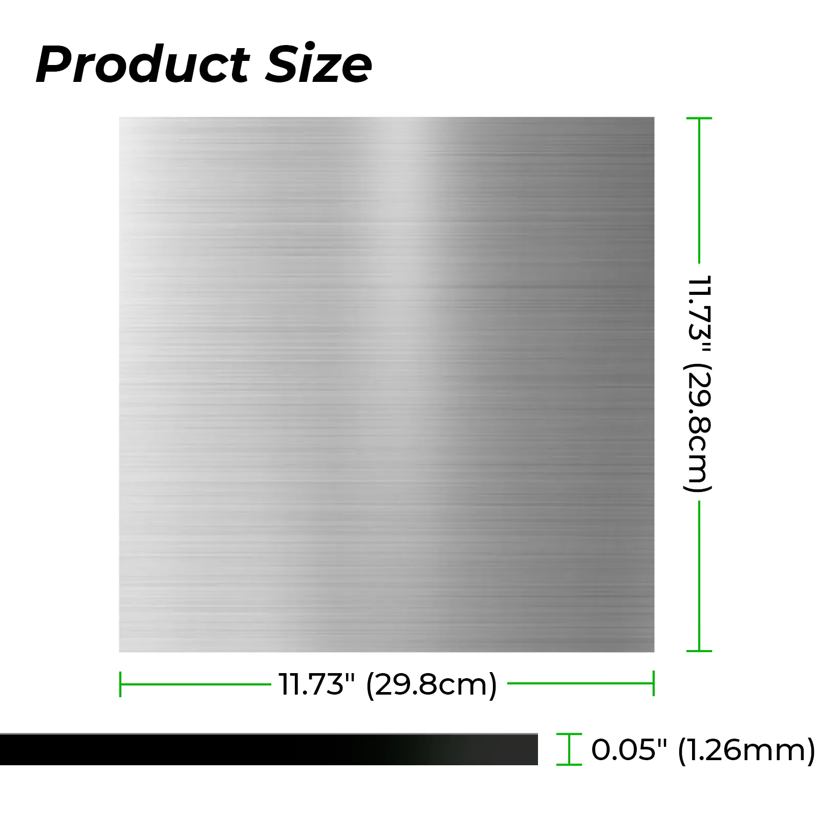 1/20" Laser Engraving Two-Tone Plastic Sheet Silver to Black Brushed (5pcs)