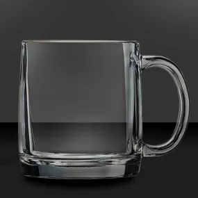 12.25 oz Clear Glass Coffee Mugs