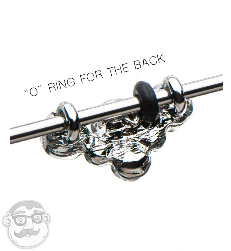 14G Gold PVD Multi Cluster Steel Industrial Barbell