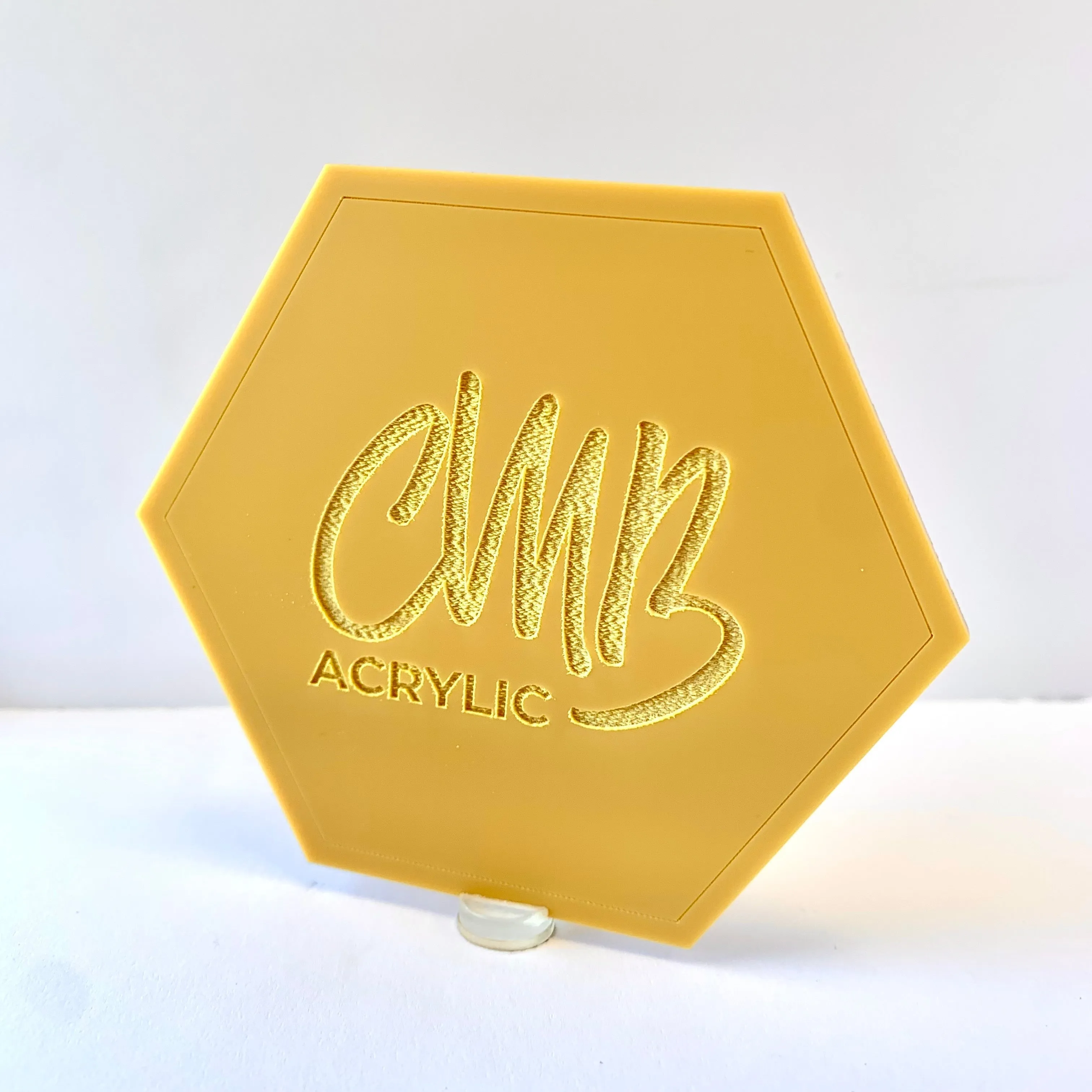 1/4" Matte Mustard Cast Acrylic Sheets | Matte/Gloss Finish