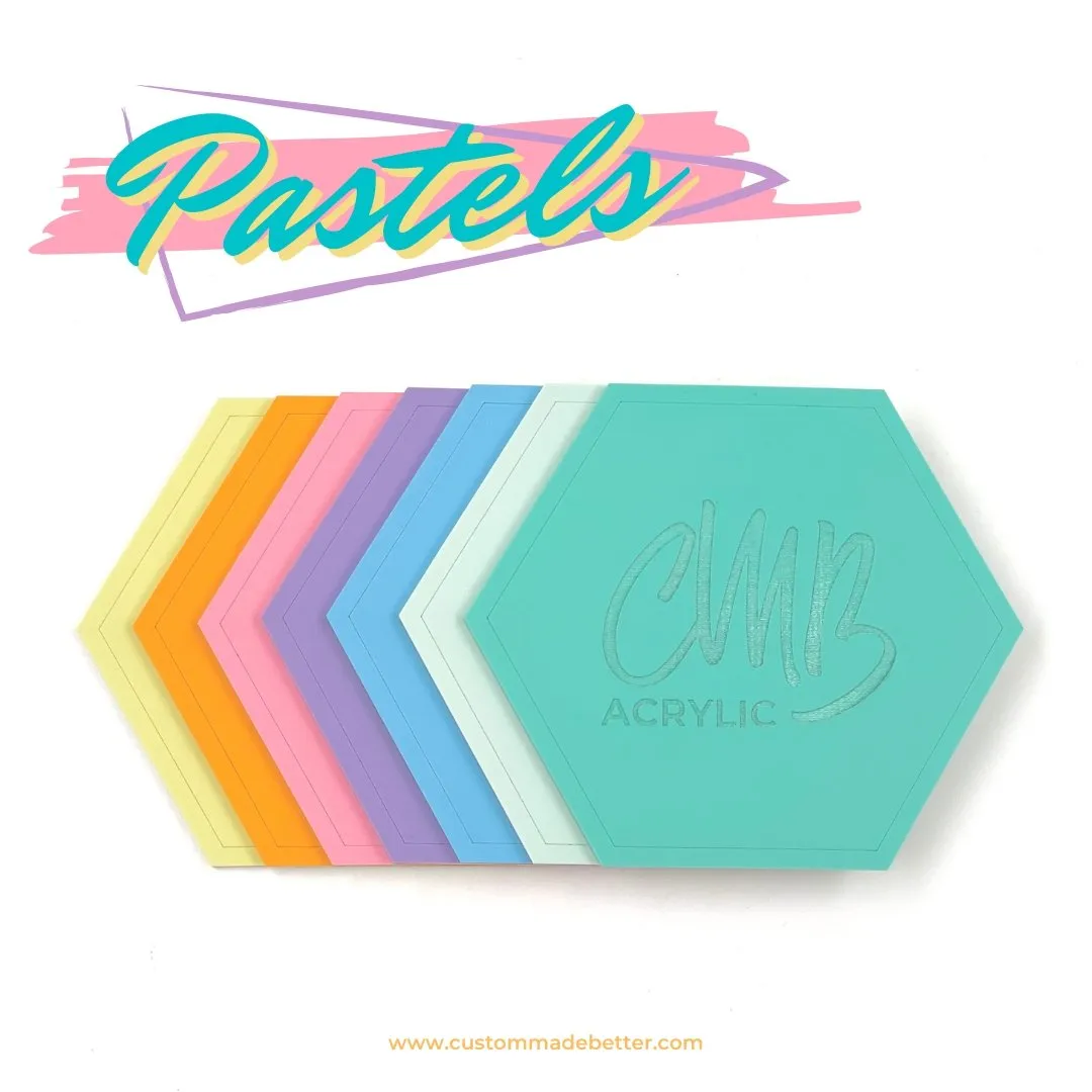 1/4" Matte Pastel Flamingo Cast Acrylic Sheets | Matte/Gloss Finish