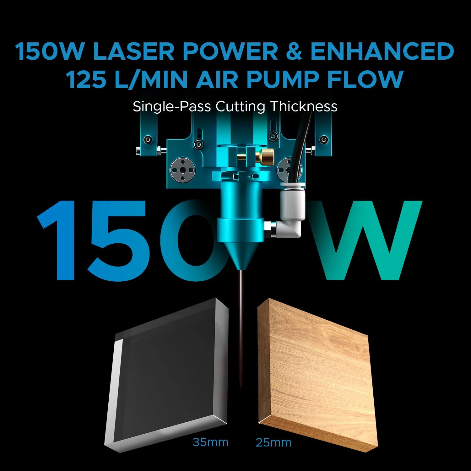 150W CO2 Laser Cutter and Engraver with 1600x1000mm Engraving Area with Auto Focus| PRONTO 75
