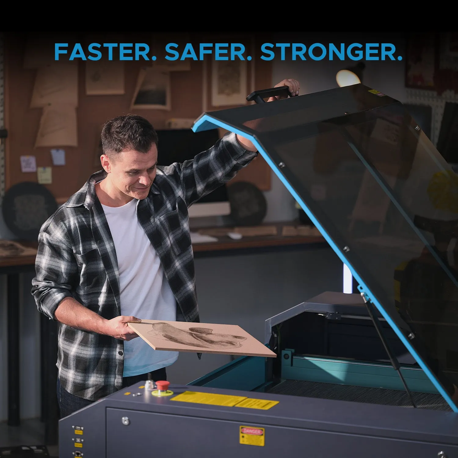150W CO2 Laser Cutter and Engraver with 1600x1000mm Engraving Area with Auto Focus| PRONTO 75
