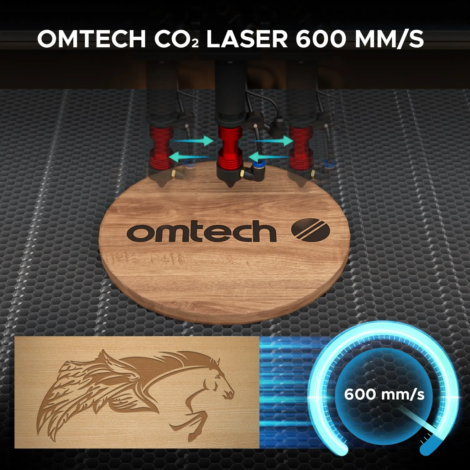 150W CO2 Laser Cutter and Engraver with 1600x1000mm Working Area | Max-1615