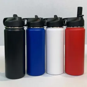 18 oz Sport Bottle with Straw - Stainless Steel Insulated Blank Tumblers