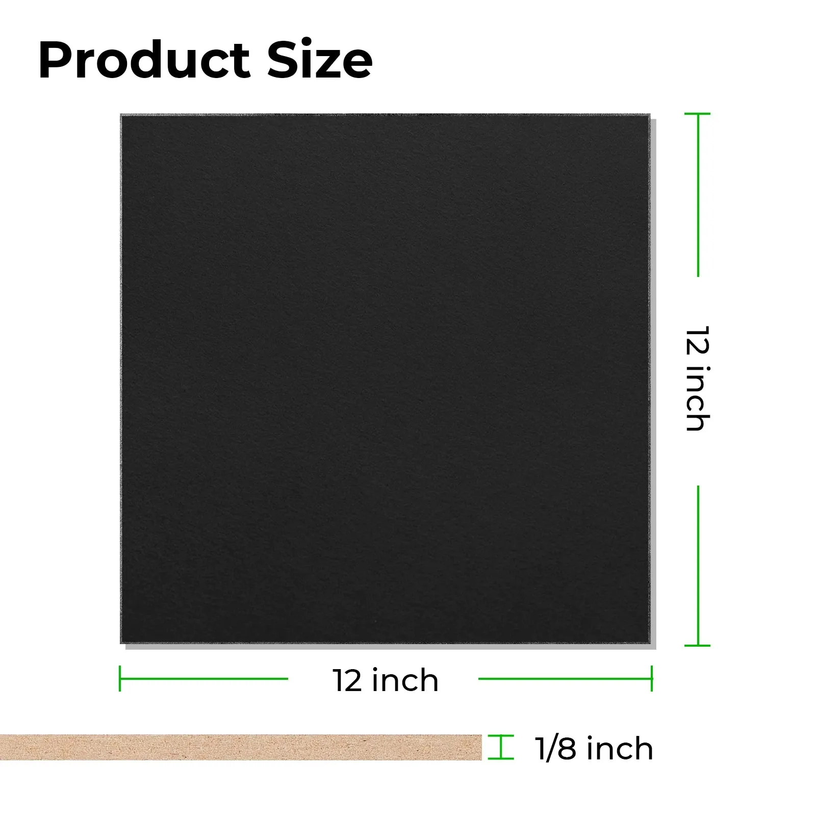 1/8" Black MDF Board (10pcs)