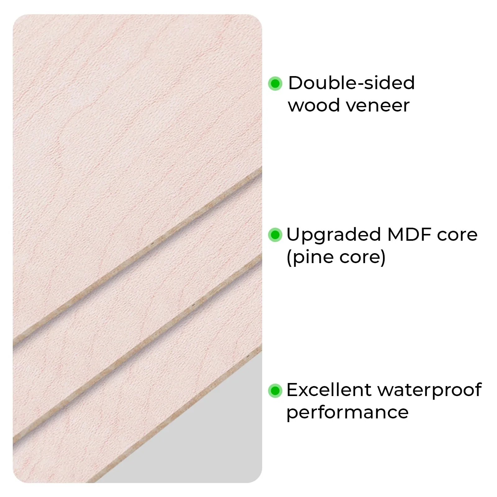 1/8" Faux Maple MDF Board (10pcs)