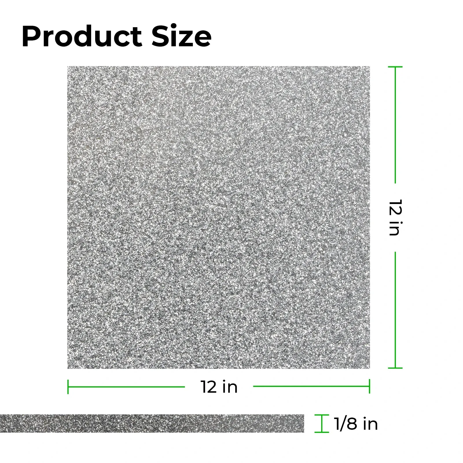 1/8" Glitter Opaque Glossy Acrylic Sheet Plexiglass (3pcs)
