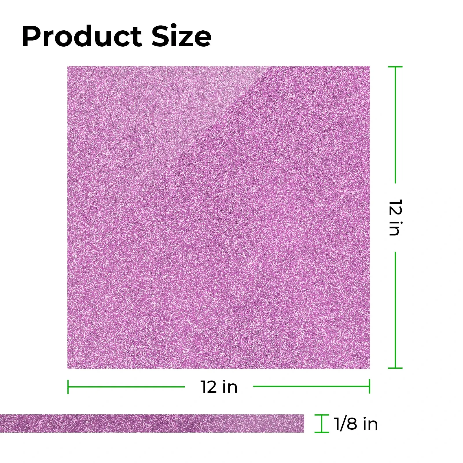1/8" Glitter Opaque Glossy Acrylic Sheet Plexiglass (3pcs)