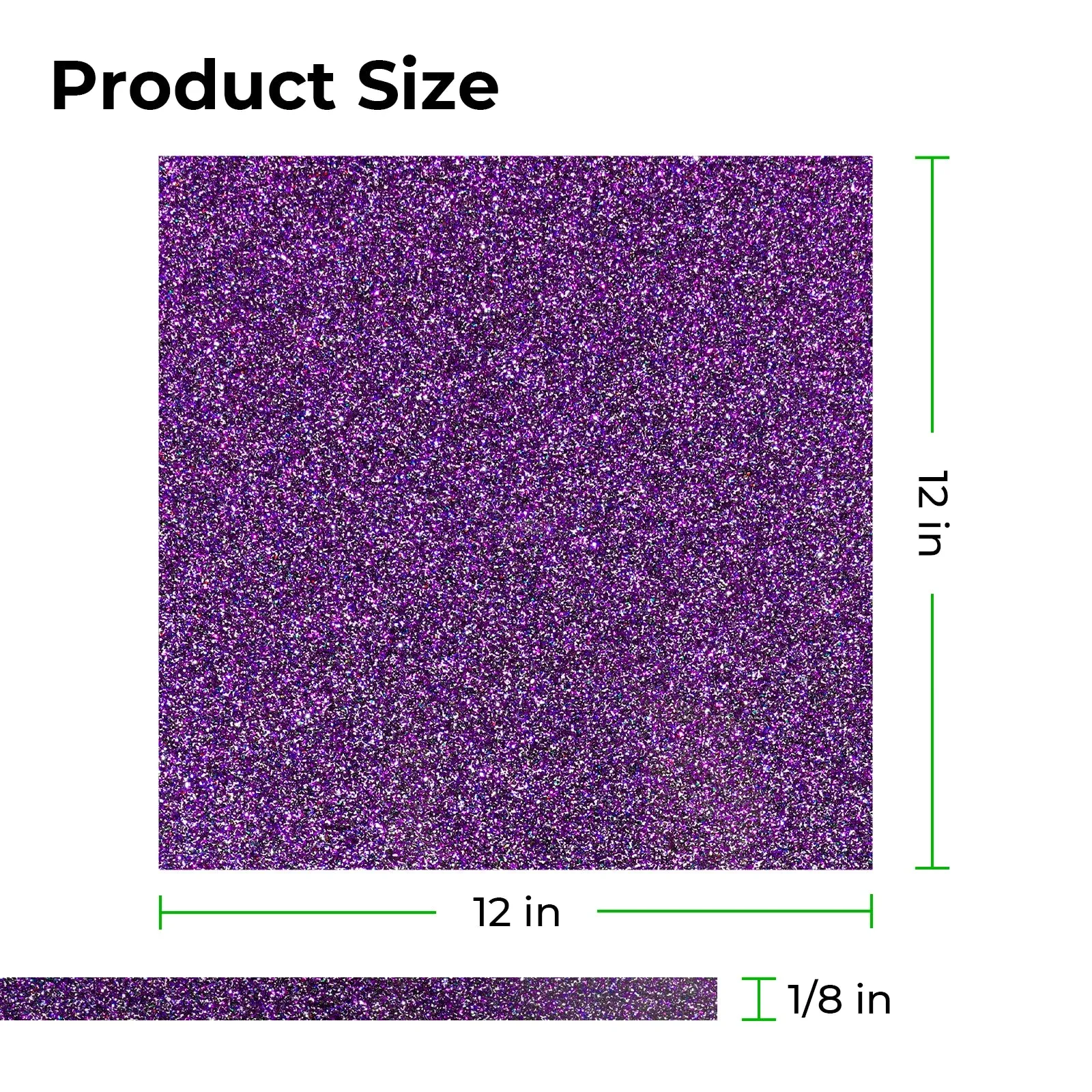1/8" Glitter Opaque Glossy Acrylic Sheet Plexiglass (3pcs)