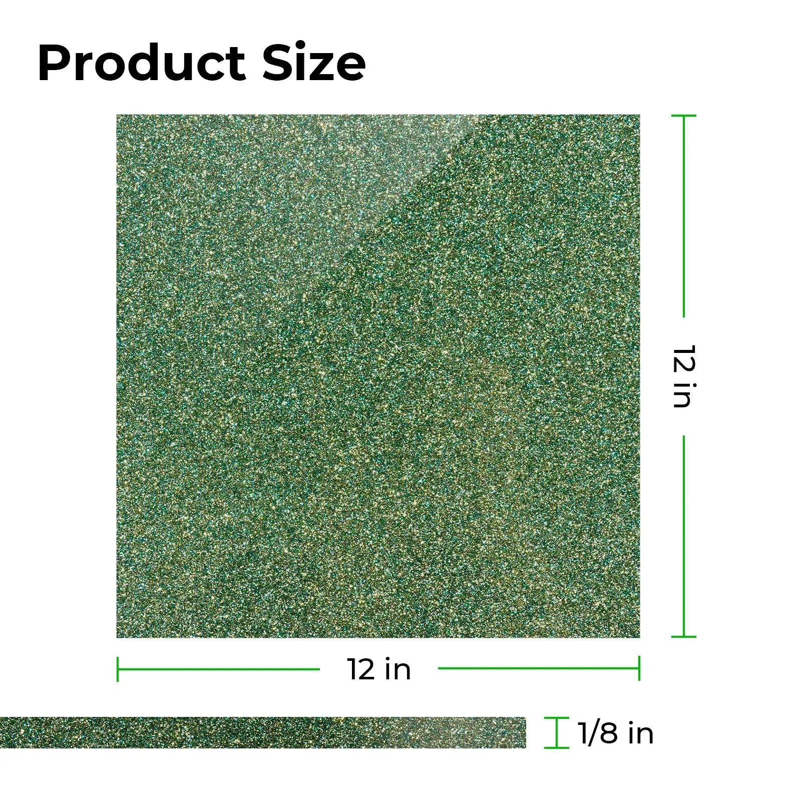 1/8" Glitter Opaque Glossy Acrylic Sheet Plexiglass (3pcs)