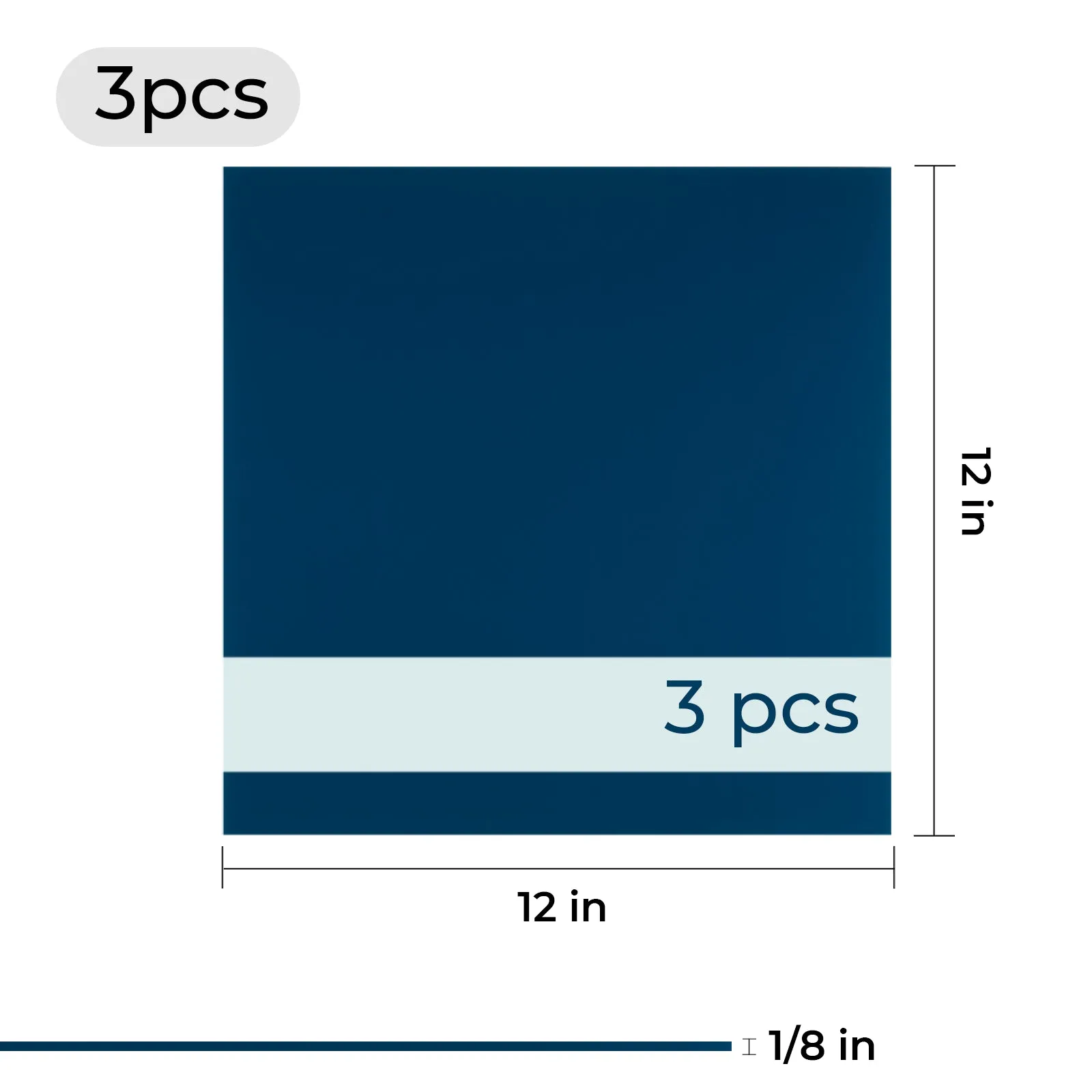 1/8" Two-Tone Acrylic Sheet Plexiglass (3pcs)