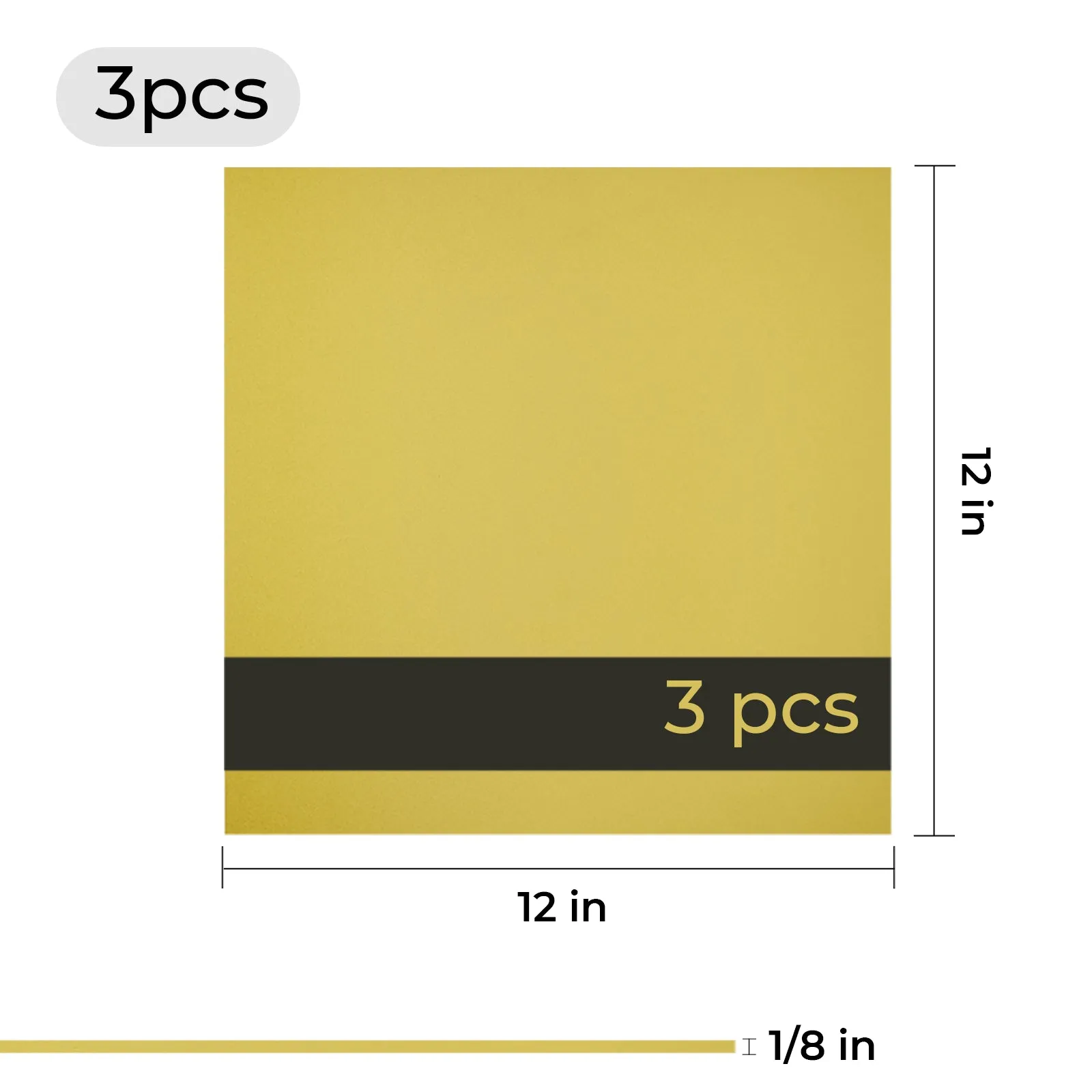 1/8" Two-Tone Acrylic Sheet Plexiglass (3pcs)