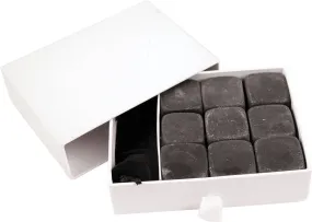 1" x 1" 9-Piece Basalt Whiskey Stone Set, Optional Laser Engraving