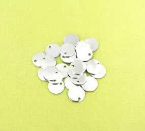 20 Round Stainless Steel Stamping Blanks - 12mm - Choose Your Tone!