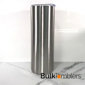 30oz SKINNY Straight Skinny Stainless Steel Insulated Blank Tumblers with Lid and Straw