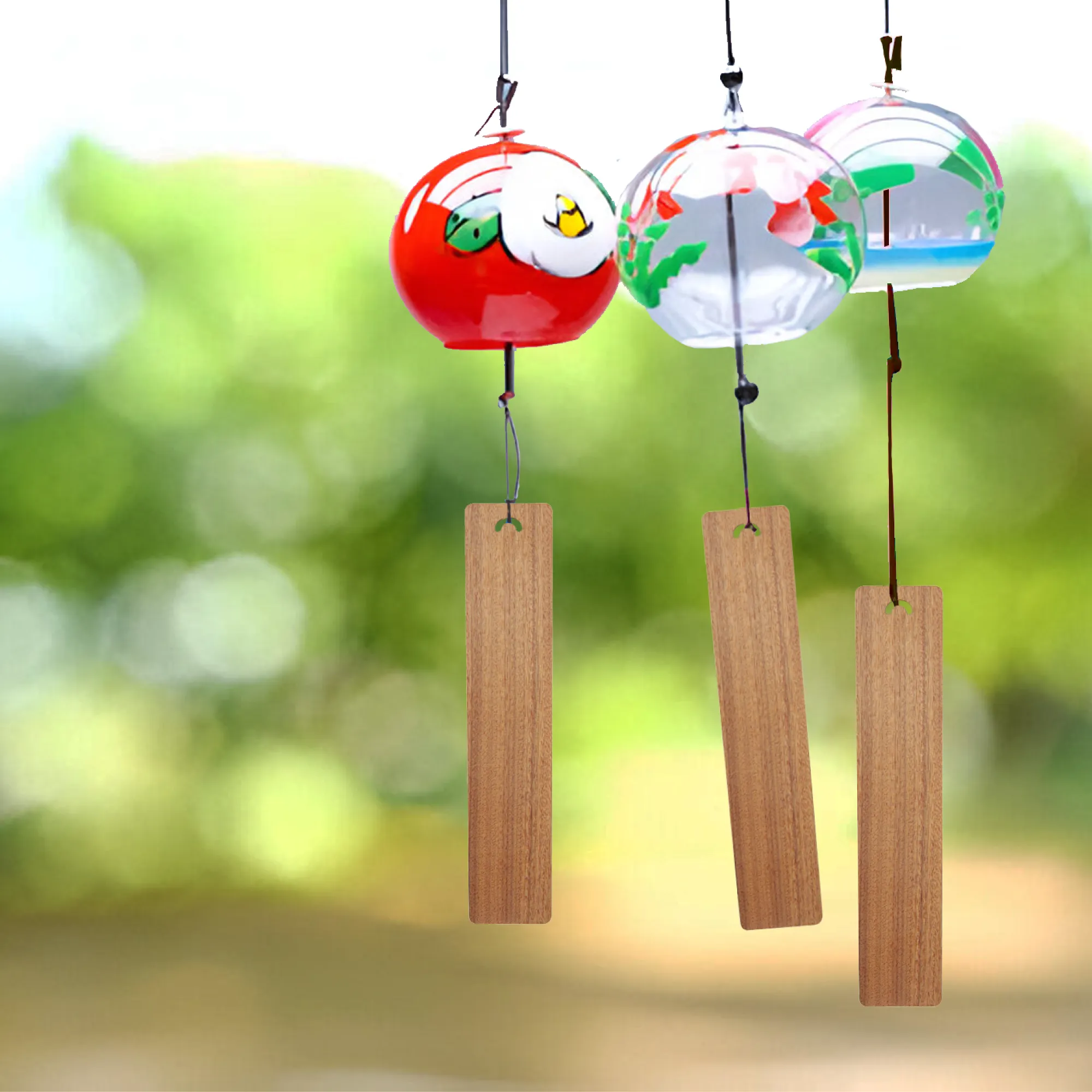 3Pcs Mixed African Rosewood, Sandalwood, & Blackwood Blank Wooden Bookmark for Japanese Wind chime
