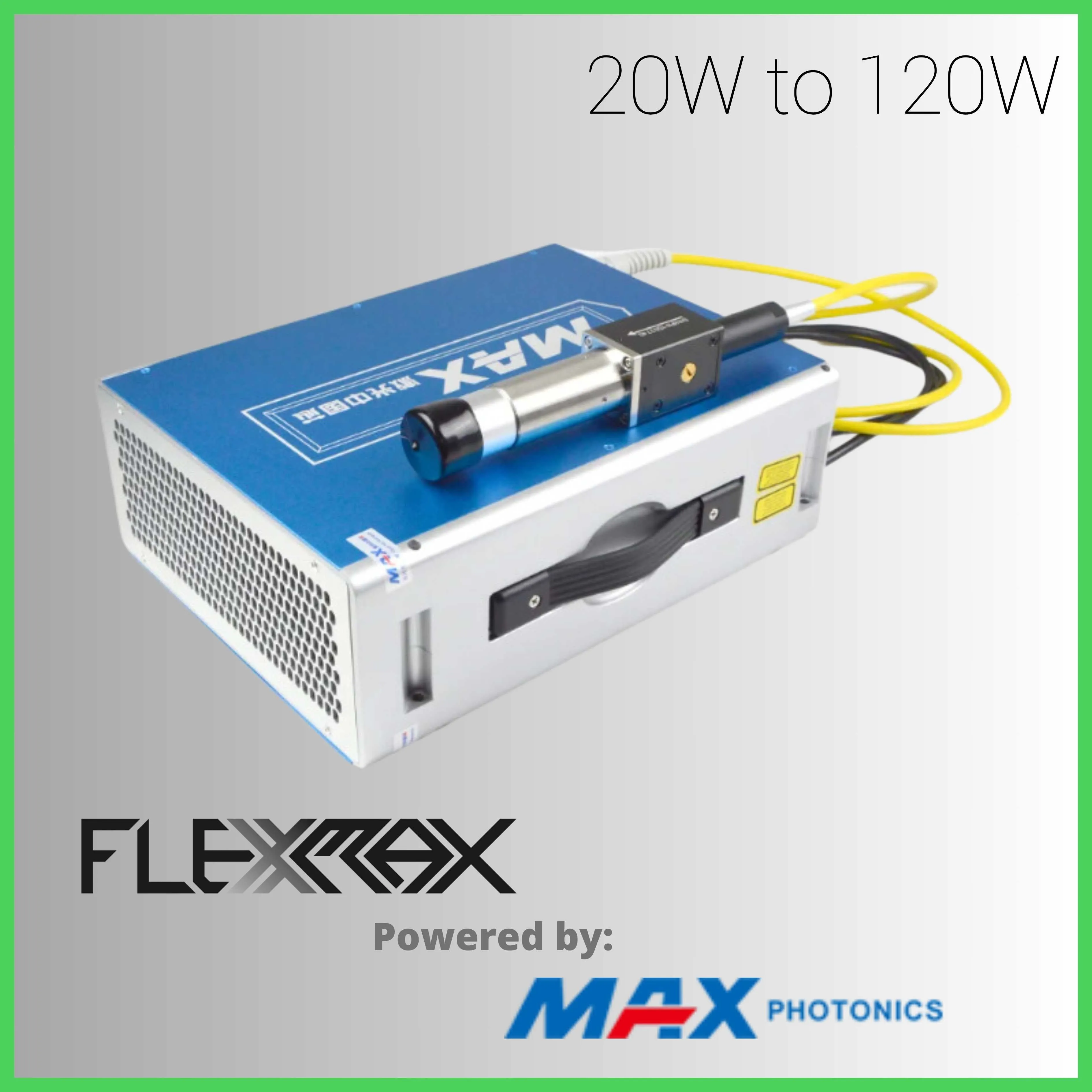 50W, 100W & 120W Industrial Grade workstation fiber marking, engraving and cutting QUARTZ STATION Series FlexMax Laser