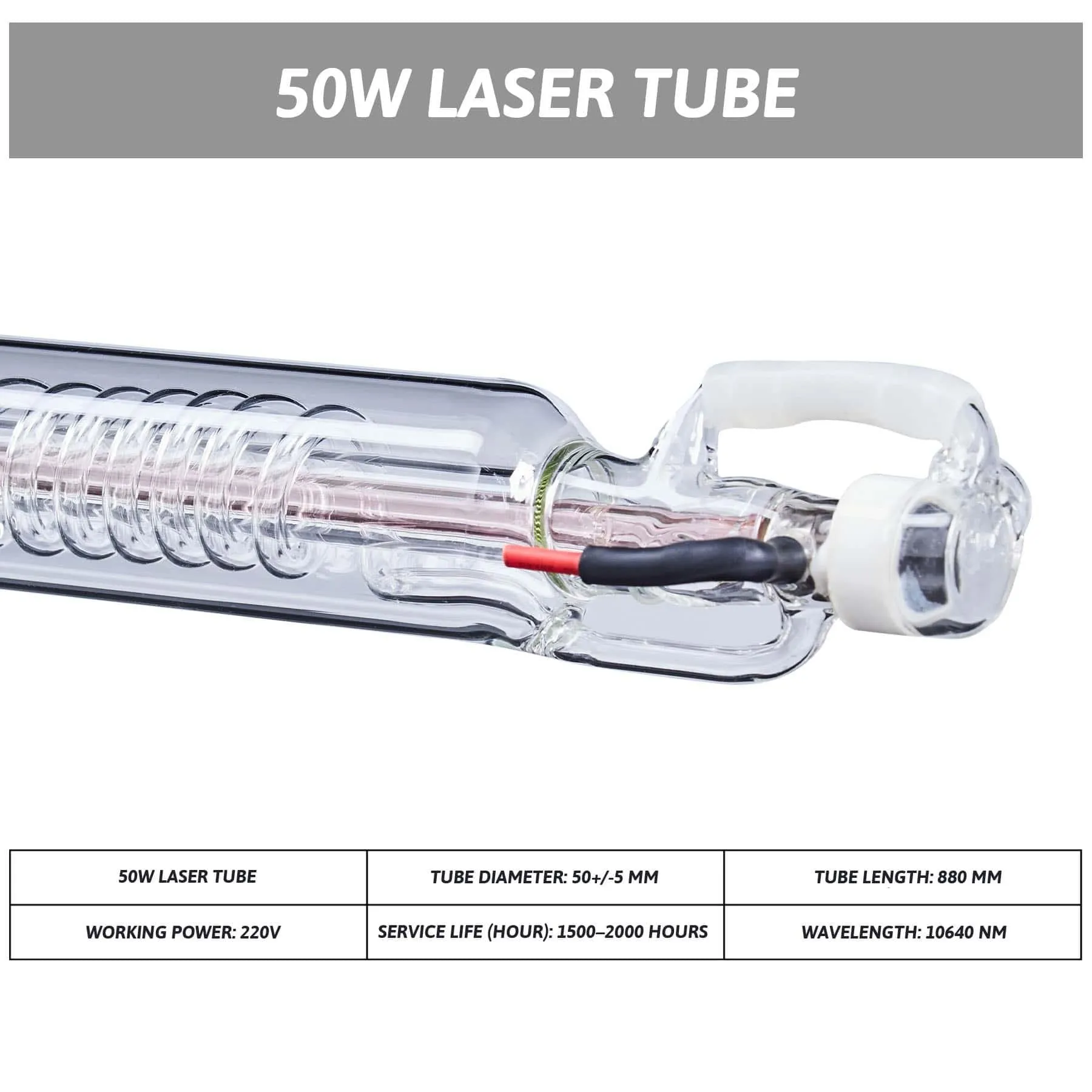 50W CO2 Laser Tube for Laser Engraver Cutting Machines | 0350