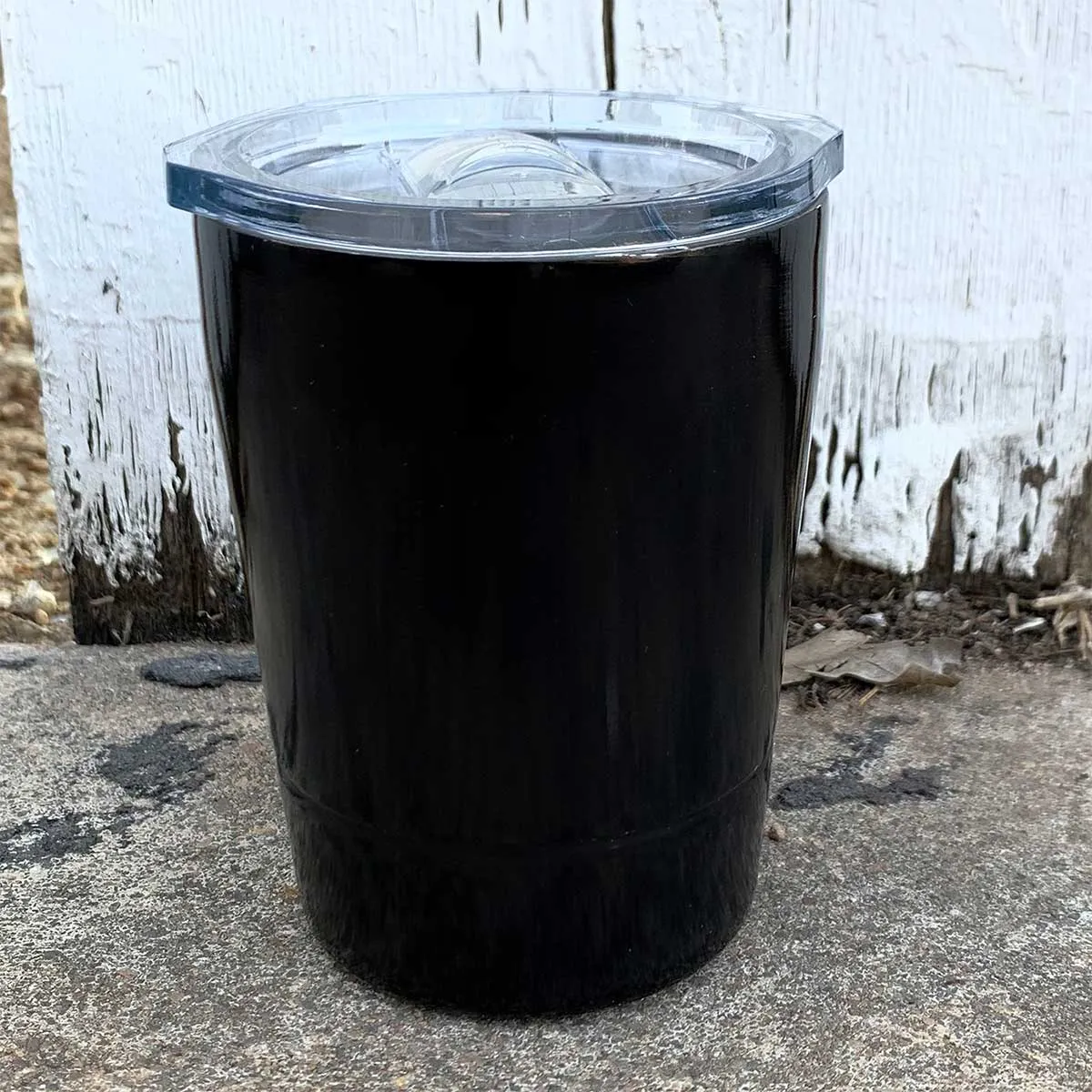 8 oz Travel Tumbler for Kids (or XL Shot Glass) w Logo Laser Engraved on Insulated Stainless Steel   Lid