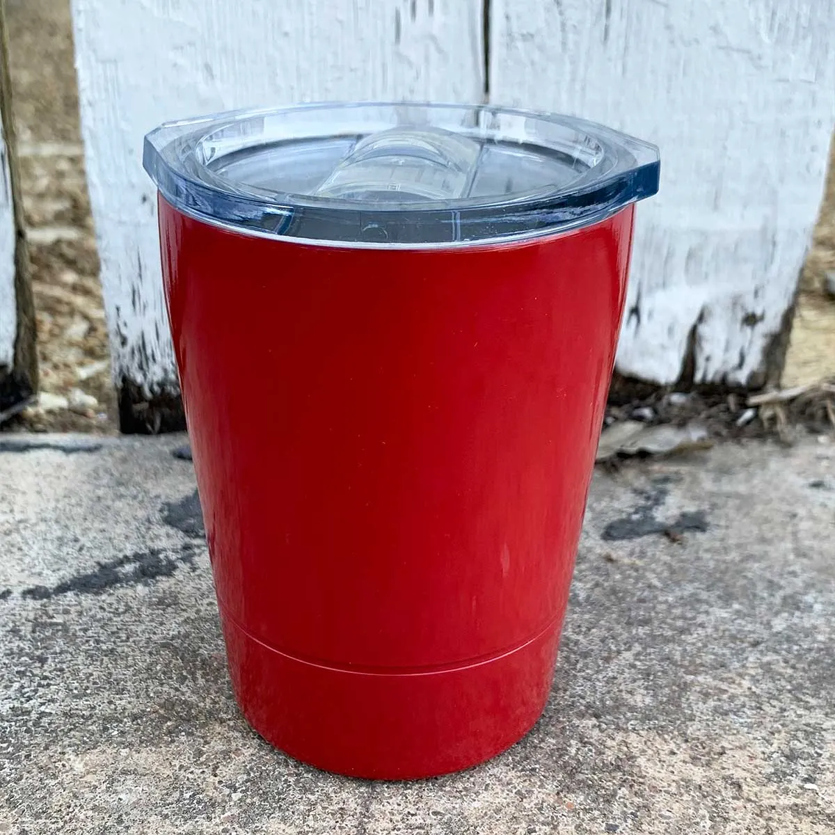 8 oz Travel Tumbler for Kids (or XL Shot Glass) w Logo Laser Engraved on Insulated Stainless Steel   Lid