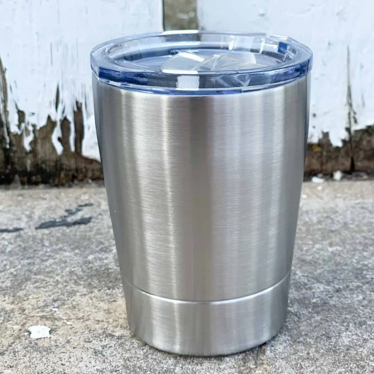 8 oz Travel Tumbler for Kids (or XL Shot Glass) w Logo Laser Engraved on Insulated Stainless Steel   Lid
