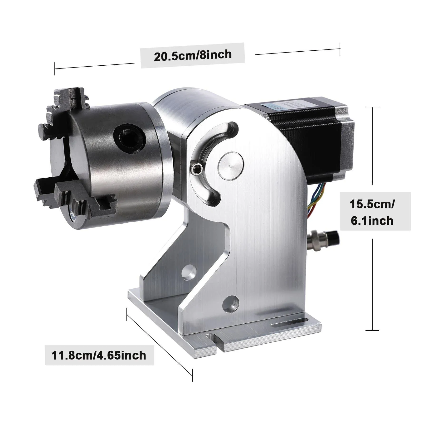 80mm Rotary Axis Attachment for Laser Engraver Cutting Machine for Irregular-Shaped Objects (For Fiber Machines Only)