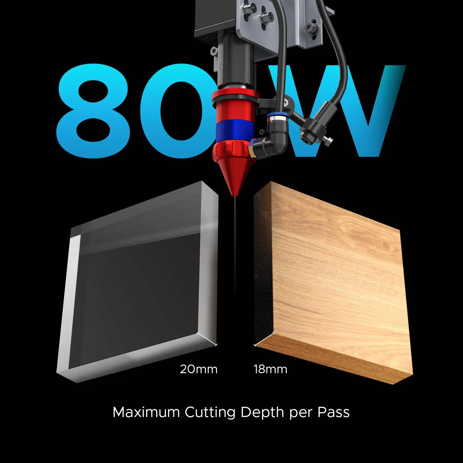 80W CO2 Laser Cutter and Engraver with 900x600mm Engraving Area | Turbo-968