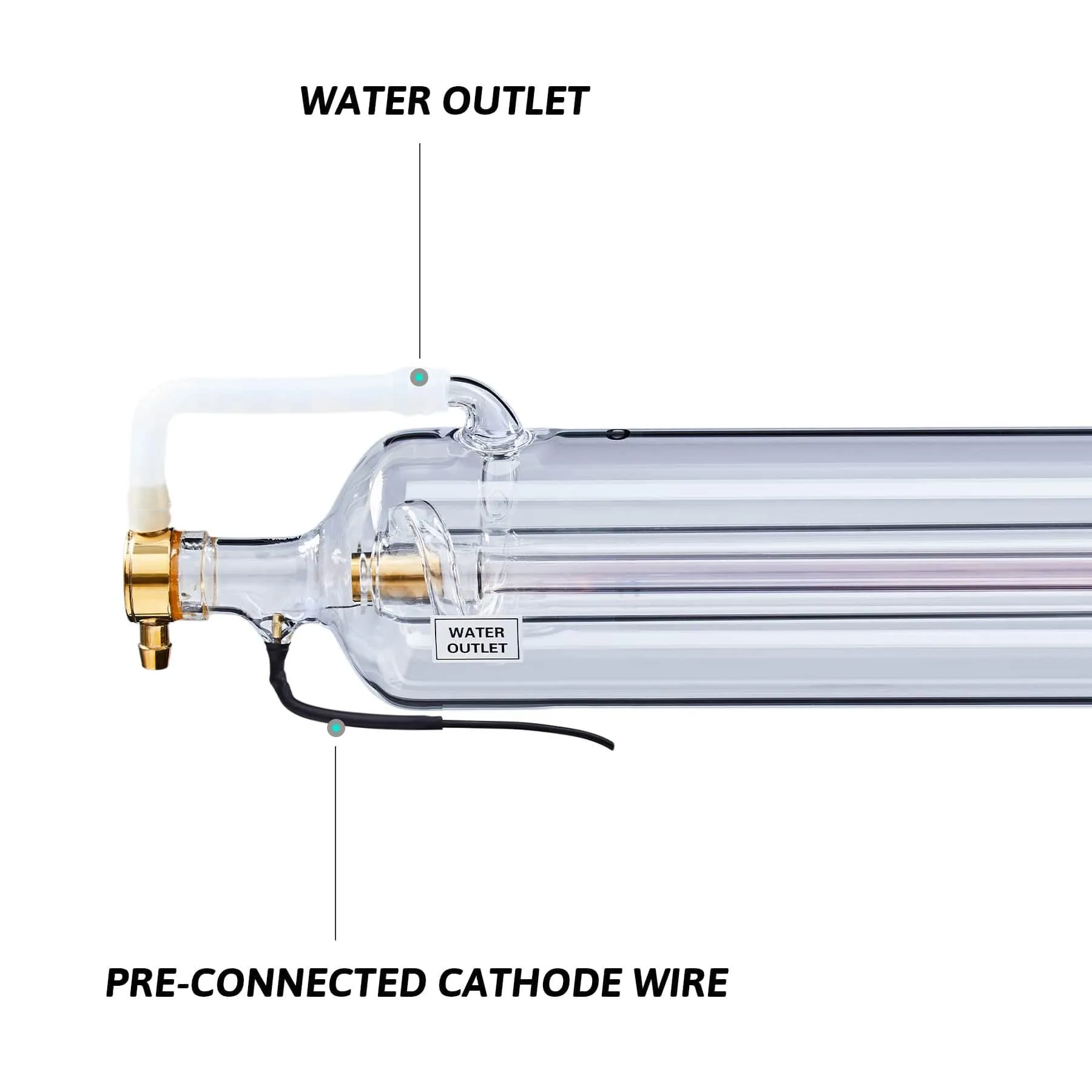 80W CO2 Laser Tube for CO2 Laser Engraver Cutting Machines | 0080