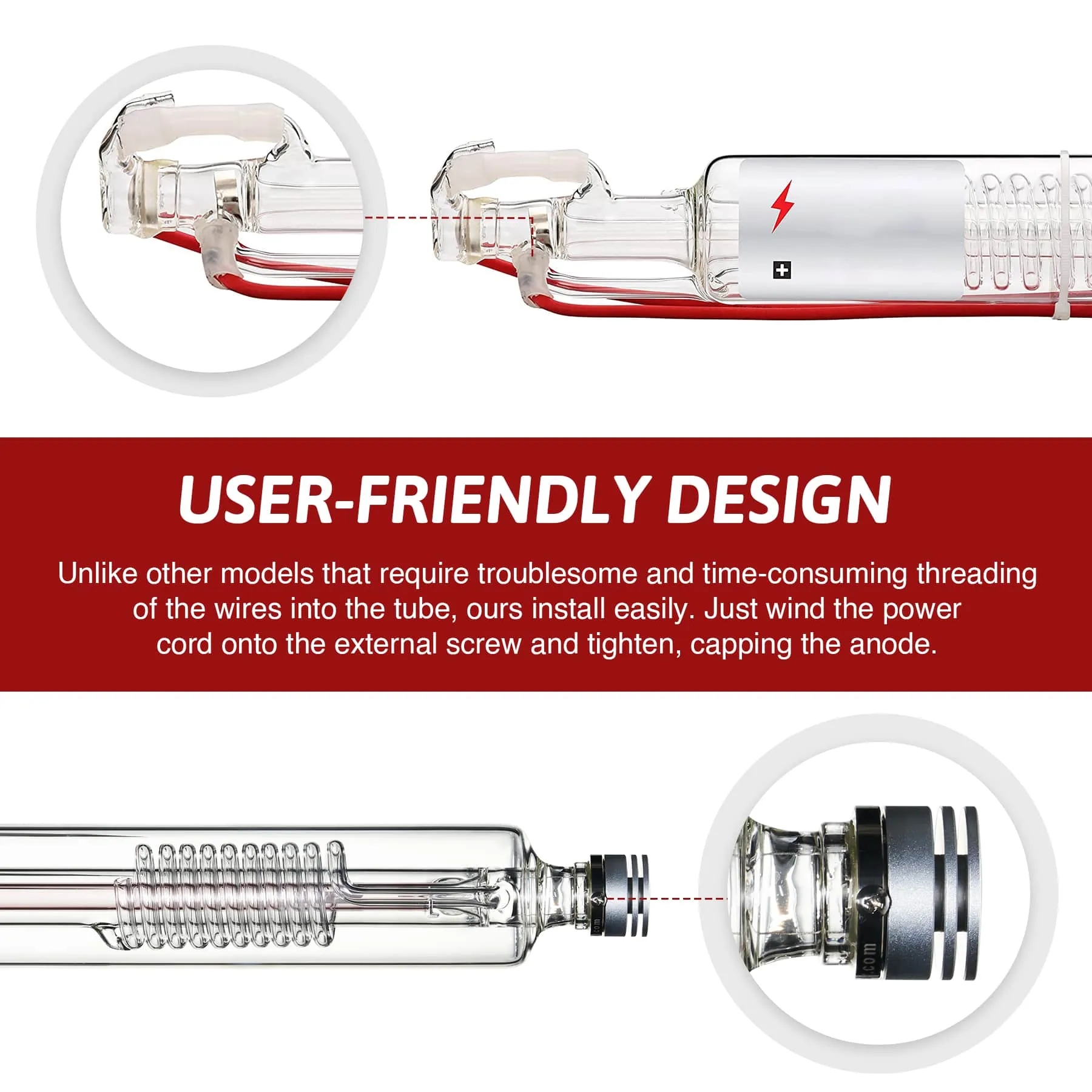 80W CO2 Laser Tube for Laser Engraving Machines & Cutters | YL-80