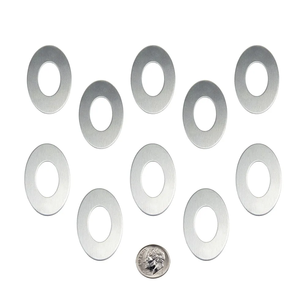 Aluminum Blanks - Open Oval - Pkg/10