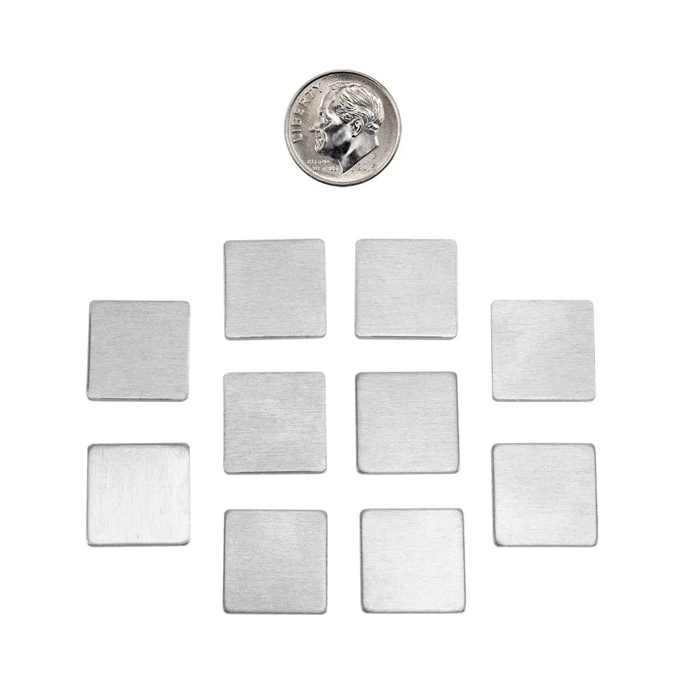 Aluminum Blanks - Rounded Square - Pkg/10