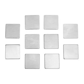 Aluminum Blanks - Rounded Square - Pkg/10