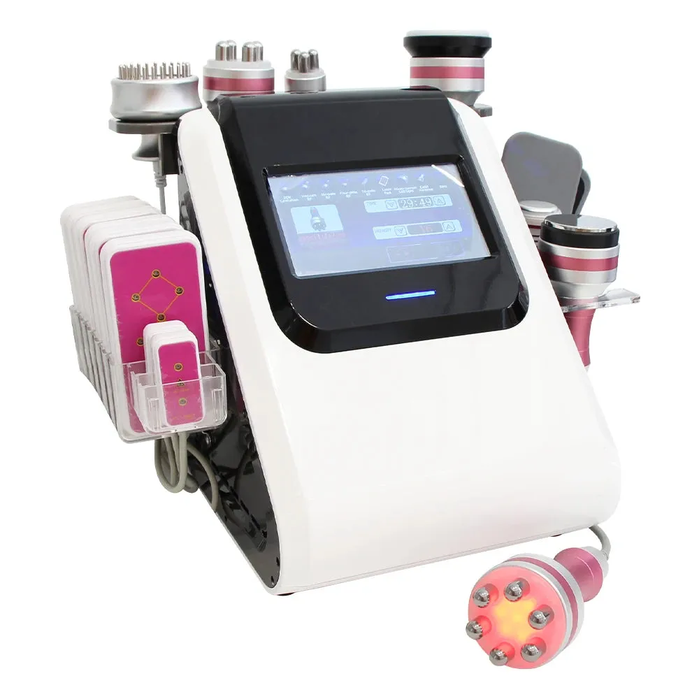 AOKO  9 in 1 New 80K Cavitation Vacuum Slimming Massage Radio Frequency Explosive RF Beauty Machine Face Skin Lifting Device