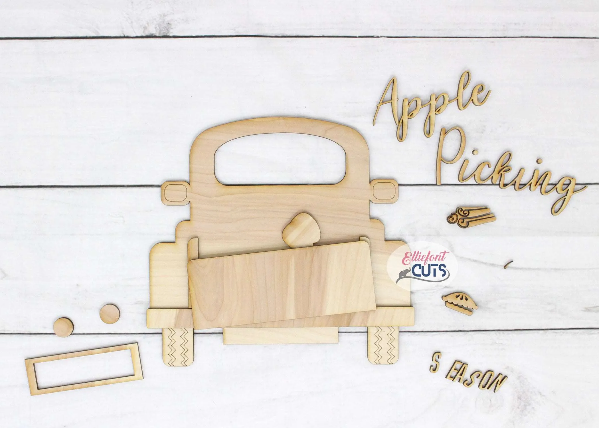 Apple Picking DIY Wood Truck Kit